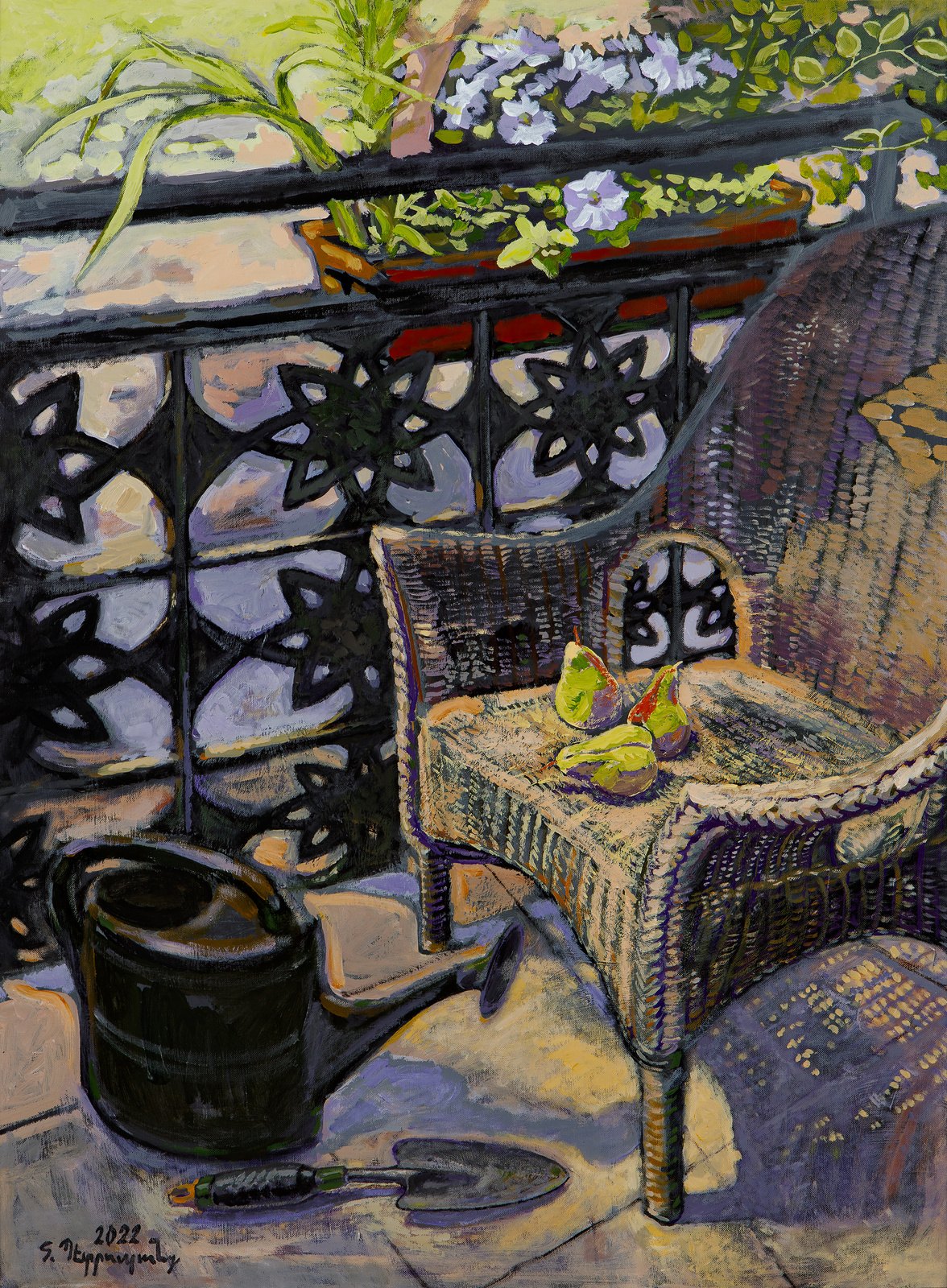 Balcony II, acrylic on canvas