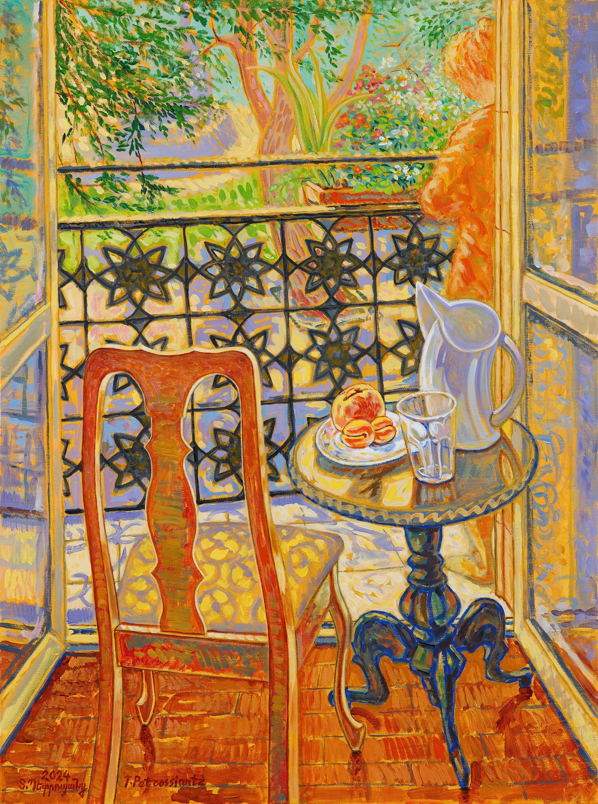 The Girl on the Balcony, acrylic on canvas